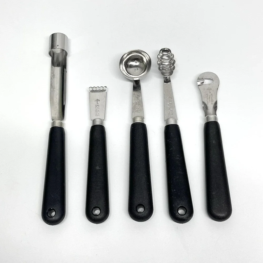 Vintage Econome Inox France & Rowoco Kitchen Garnishing Tools Stainless Steel